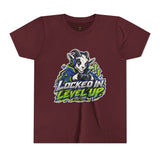 Youth "Locked In Level Up" Gaming T-Shirt — Stay G.O.A.T. Youth Short Sleeve Tee