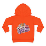 Toddler Hoodie — "Playground Royalty" Crown On, Game On Kids Pullover