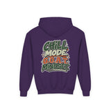 Youth Hoodie — "Stay Chill, Move Different" Skate G.O.A.T (Chill Mode G.O.A.T. Mindset) Youth Heavy Blend Hooded Sweatshirt