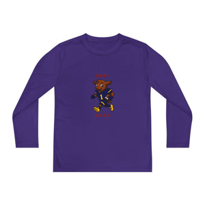Devon The Touchdown Star In Action - Youth Long Sleeve Competitor Tee