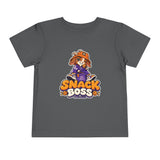 Toddler T-Shirt — "Snack Boss" Cute Character Shirt Toddler Short Sleeve Tee ("Little Boss, Big Appetite")