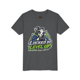Youth "Locked In Level Up" Gaming T-Shirt — Stay G.O.A.T. Youth Short Sleeve Tee