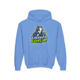 Youth Hoodie — "Locked In, Level Up" Gaming G.O.A.T Youth Heavy Blend Hooded Sweatshirt
