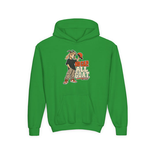 Youth Hoodie - "No Cap All Goat" Youth Heavy Blend Hooded Sweatshirt