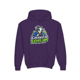 Youth Hoodie — "Locked In, Level Up" Gaming G.O.A.T Youth Heavy Blend Hooded Sweatshirt