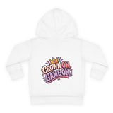Toddler Hoodie — "Playground Royalty" Crown On, Game On Kids Pullover