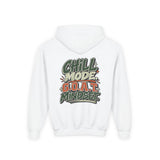 Youth Hoodie — "Stay Chill, Move Different" Skate G.O.A.T (Chill Mode G.O.A.T. Mindset) Youth Heavy Blend Hooded Sweatshirt
