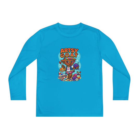 Amber The Artsy G.O.A.T - Youth Long Sleeve Competitor Tee
