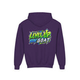 Youth Hoodie — "Locked In, Level Up" Gaming G.O.A.T Youth Heavy Blend Hooded Sweatshirt
