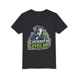 Youth "Locked In Level Up" Gaming T-Shirt — Stay G.O.A.T. Youth Short Sleeve Tee