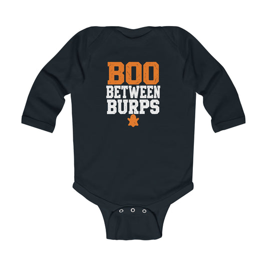 Boo Between Burps – Infant Halloween Long Sleeve Bodysuit
