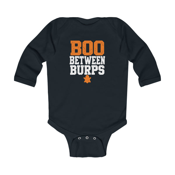 Boo Between Burps – Infant Halloween Long Sleeve Bodysuit