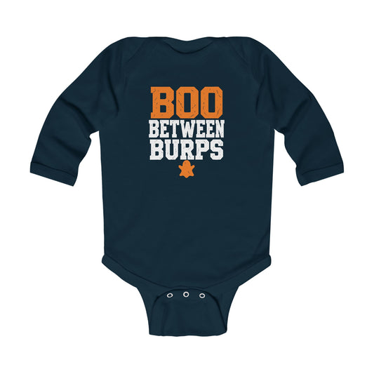 Boo Between Burps – Infant Halloween Long Sleeve Bodysuit