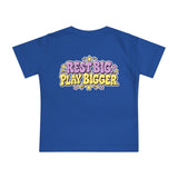 Baby T-Shirt — "Nap Hard Play Hard" Cute Sleeping Baby G.O.A.T Graphic T-Shirt