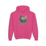 Youth Basketball Hoodie — "Full Court, Full G.O.A.T." Youth Heavy Blend Hooded Sweatshirt