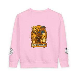 Baby G.O.A.T. Toddler Sweatshirt — Cute Cartoon Goats Kids Pullover