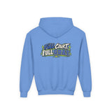 Youth Basketball Hoodie — "Full Court, Full G.O.A.T." Youth Heavy Blend Hooded Sweatshirt