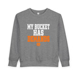 Toddler Sweatshirt - "My Bucket Has Demands" Halloween Kids Pullover