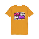 Main Character Energy Youth T-Shirt — "Main Role. Zero Doubt." Youth Short Sleeve T-Shirt