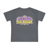 Baby T-Shirt — "Nap Hard Play Hard" Cute Sleeping Baby G.O.A.T Graphic T-Shirt