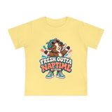 Baby T-Shirt — "Fresh Outta Naptime" Goat Graphic Short Sleeve