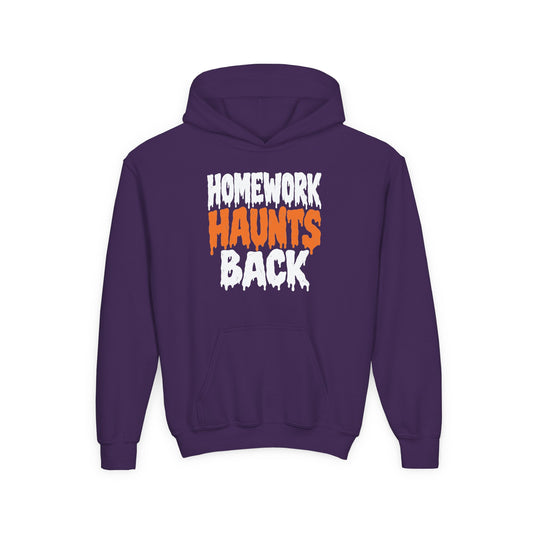 Homework Haunts Back - Youth Hoodie