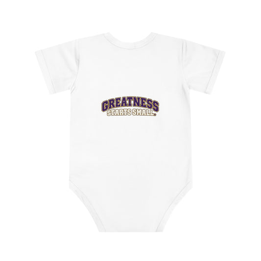 Baby Bodysuit — "Born to Be G.O.A.T." Cute Goat Graphic, "Greatness Starts Small" Newborn Onesie