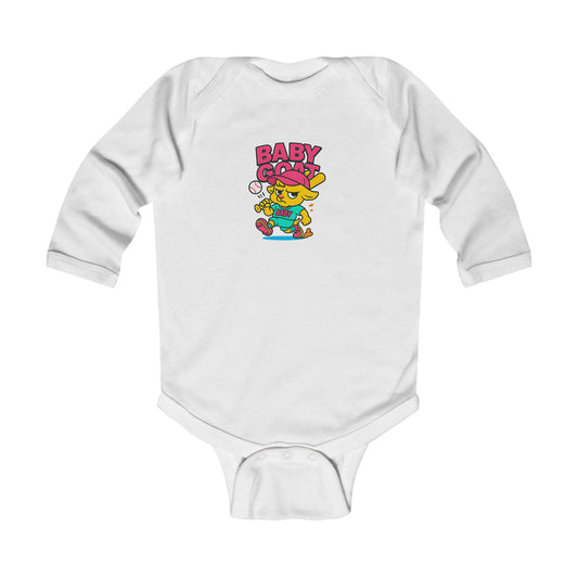 Erin The Slugger - Infant Long Sleeve Bodysuit