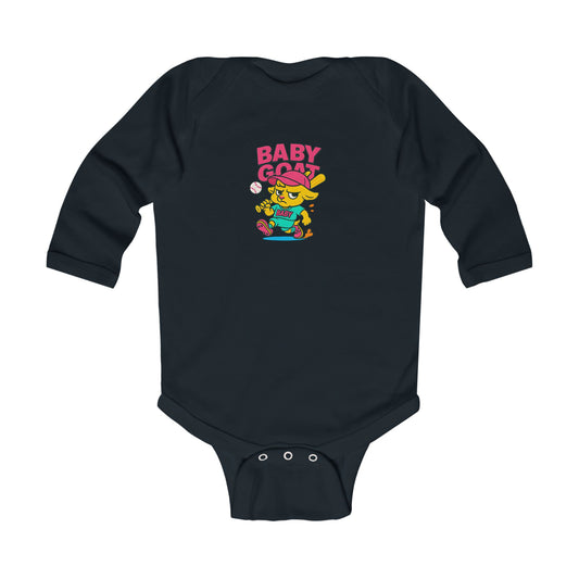 Erin The Slugger - Infant Long Sleeve Bodysuit