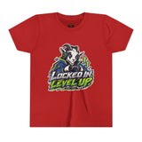 Youth "Locked In Level Up" Gaming T-Shirt — Stay G.O.A.T. Youth Short Sleeve Tee
