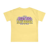 Baby T-Shirt — "Nap Hard Play Hard" Cute Sleeping Baby G.O.A.T Graphic T-Shirt