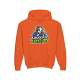 Youth Hoodie — "Locked In, Level Up" Gaming G.O.A.T Youth Heavy Blend Hooded Sweatshirt
