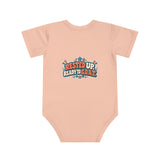 Baby Bodysuit – "Fresh Outta Naptime" Cute Goat Design (Rested Up, Ready to Goat)