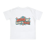 Baby T-Shirt — "Fresh Outta Naptime" Goat Graphic Short Sleeve