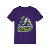 Youth "Locked In Level Up" Gaming T-Shirt — Stay G.O.A.T. Youth Short Sleeve Tee