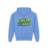 Youth Hoodie — "Locked In, Level Up" Gaming G.O.A.T Youth Heavy Blend Hooded Sweatshirt