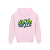 Youth Hoodie — "Locked In, Level Up" Gaming G.O.A.T Youth Heavy Blend Hooded Sweatshirt