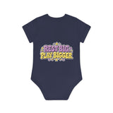 Baby Bodysuit — "Nap Hard Play Hard" Cute Sleepy Bunny Organic Onesie