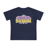 Baby T-Shirt — "Nap Hard Play Hard" Cute Sleeping Baby G.O.A.T Graphic T-Shirt