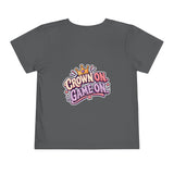 Playground Royalty Toddler Tee — "Crown On, Game On" Girls Graphic Shirt