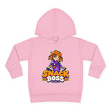 Toddler Hoodie — "Snack Boss" Cute Cartoon Pullover (Little Boss, Big Appetite)