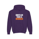 Youth Hoodie - "Ghosts Can Take a Number" Halloween Sweatshirt