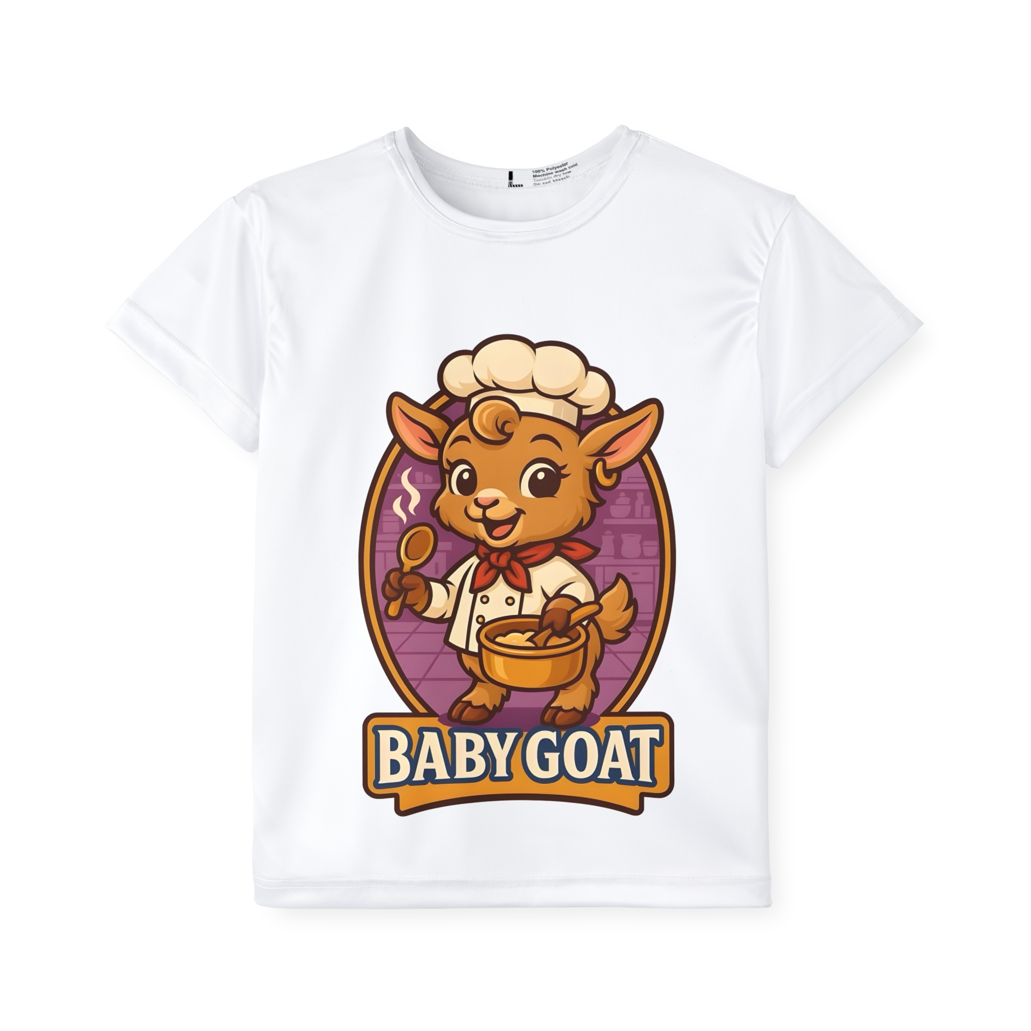 Kids Jersey — Cute 'Baby Goat' Chef Sports Tee (All-Over Print)