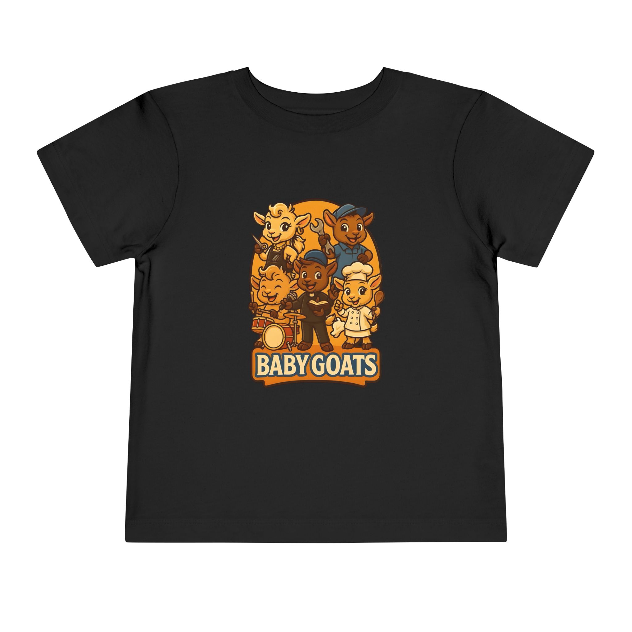 Little Dreamers Toddler Tee — Baby GOATS Cartoon Family - Image 8