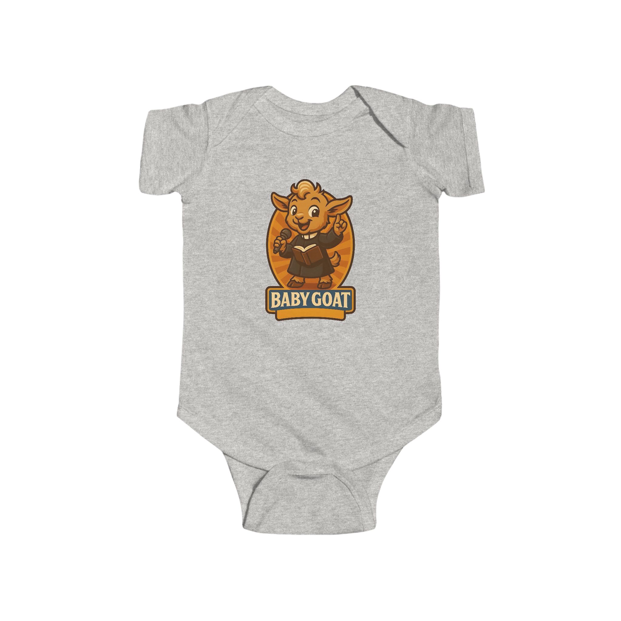 Baby Goat Infant Bodysuit – Cute Farm Animal Baby Onesie - Image 4