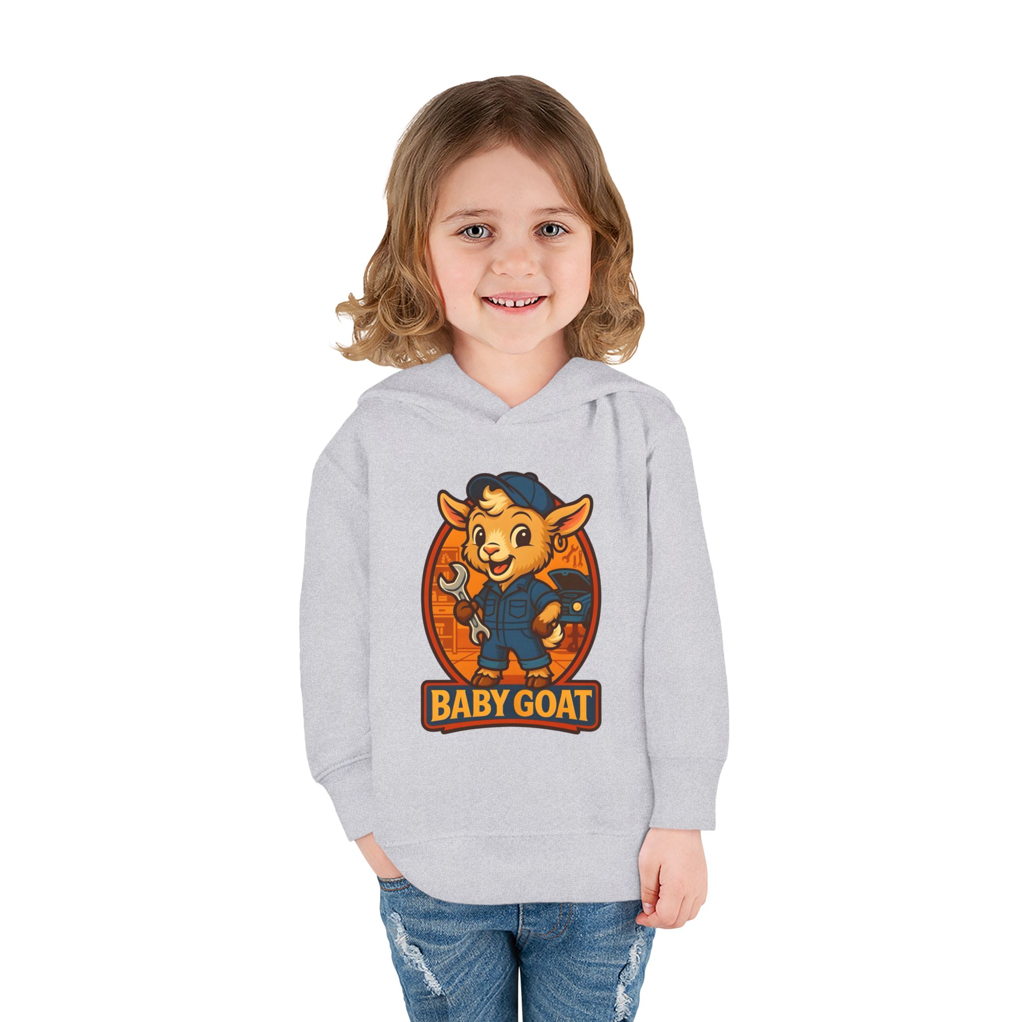 Ollie the Auto Helper Baby Goat Toddler Hoodie — Cute Cartoon Goat Pullover for Kids - Image 8