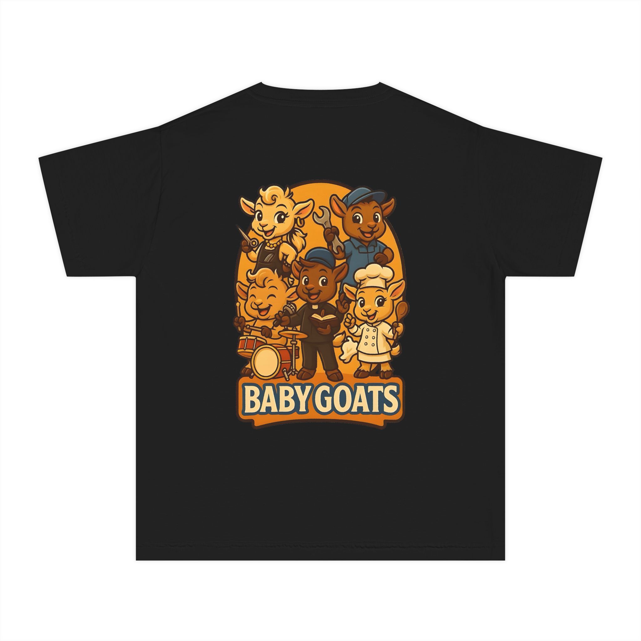Kids "Baby Goats" Graphic Tee — Cute Cartoon Kids' Goat Band T-Shirt - Image 14