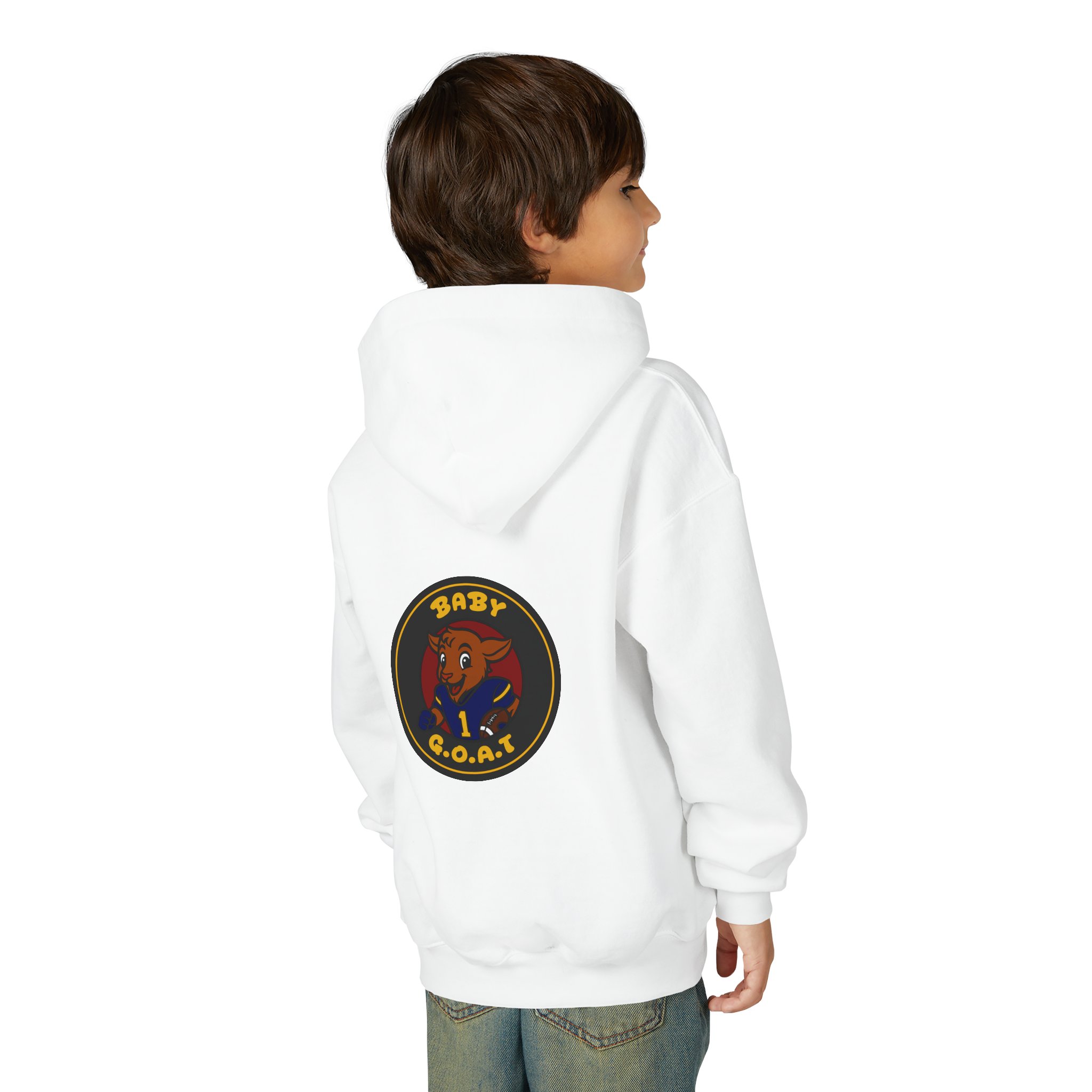 Davon The Touchdown Star Youth Hoodie — 'Baby G.O.A.T.' Cartoon Goat Graphic Pullover - Image 4
