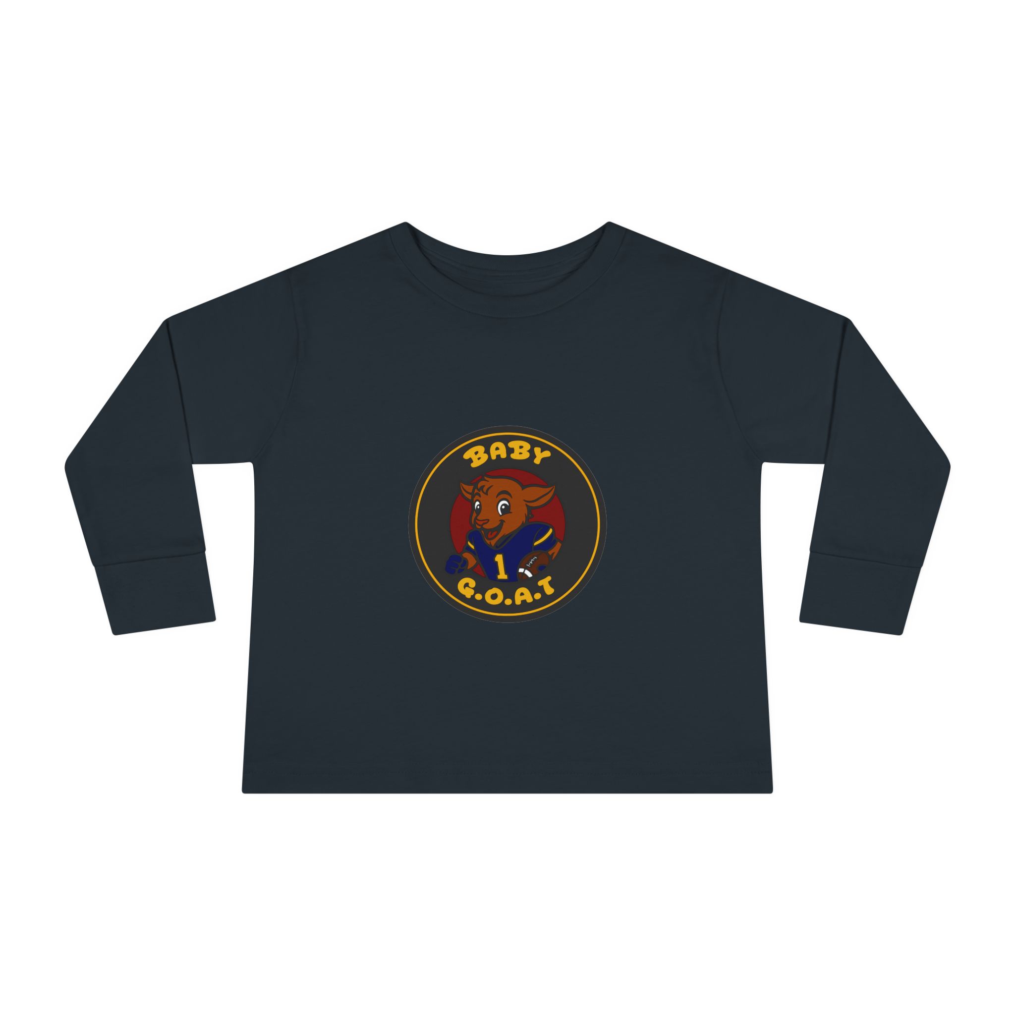 Davon The Touchdown Star Toddler Long Sleeve Tee — "Baby G.O.A.T." Goat Graphic Shirt for Kids - Image 9