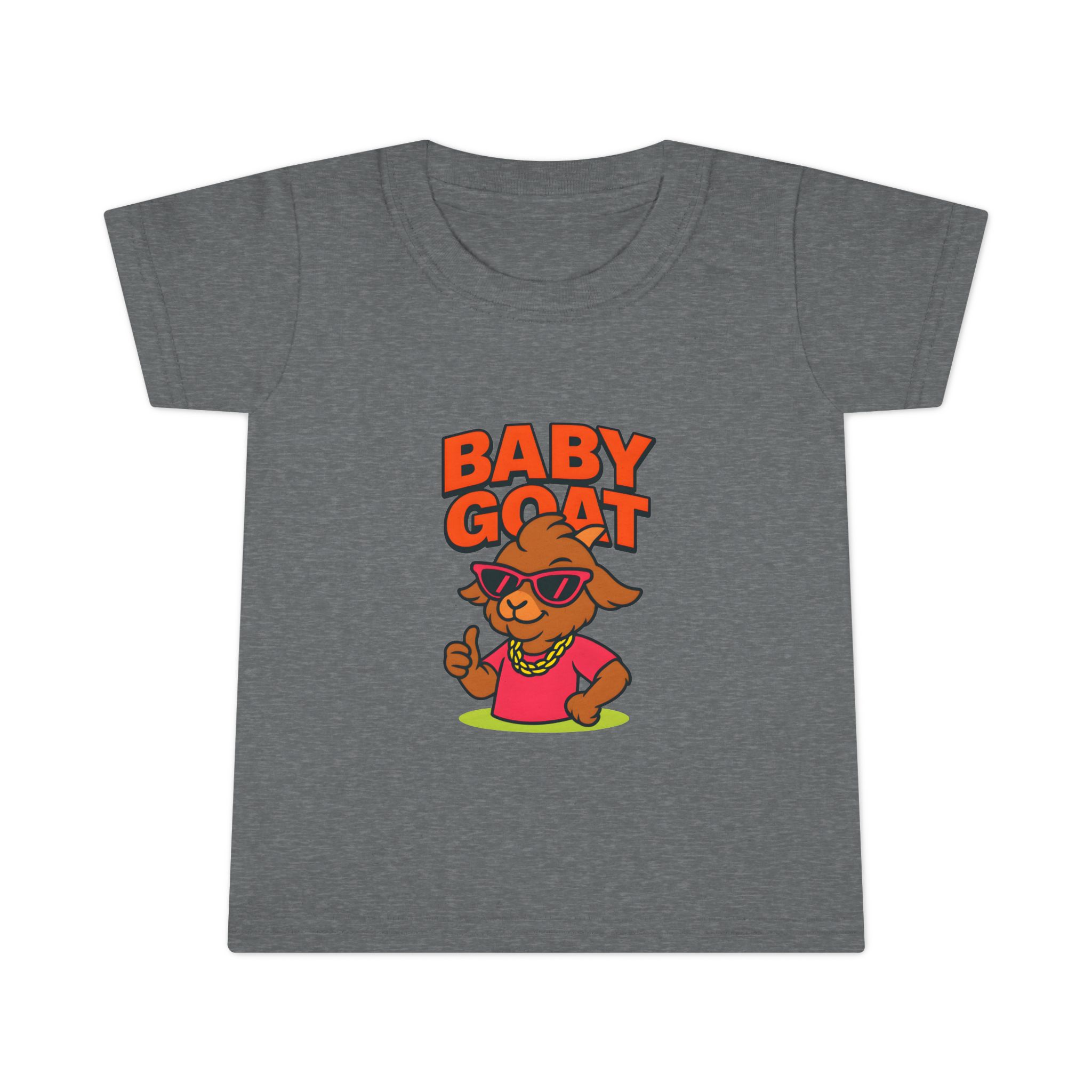 Skye the Style Queen Baby Goat Toddler T-Shirt — Cute Cartoon Kid’s Tee with 'BABY GOAT' Design - Image 4
